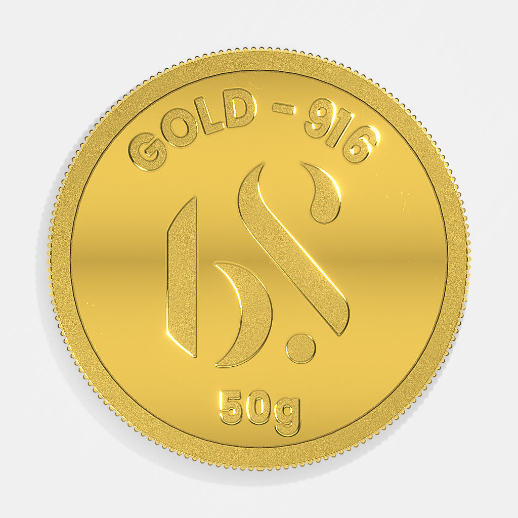 50 gram 22 KT Gold Coin