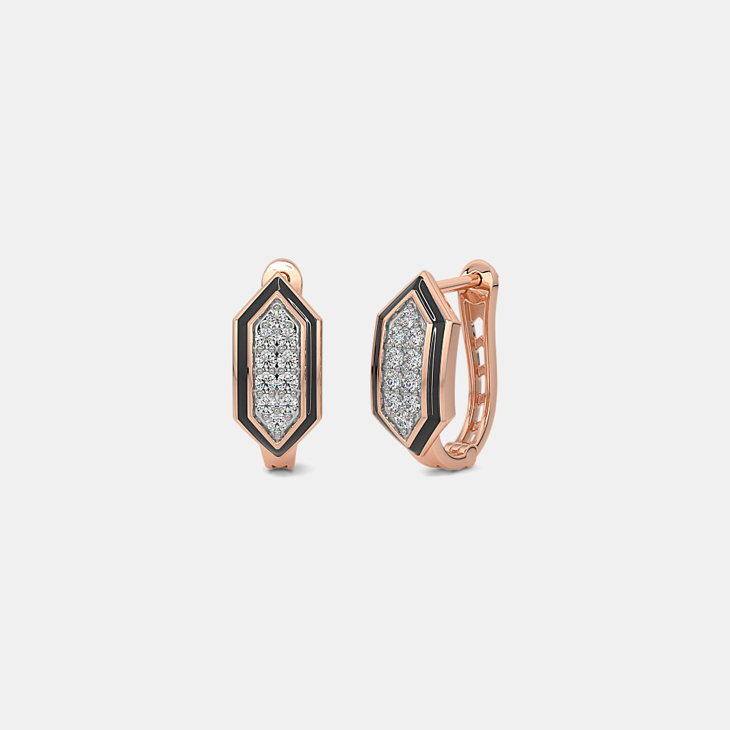 The Midnight Prism Huggie Earrings