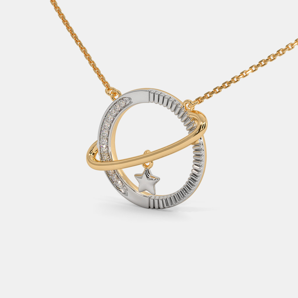 The Ringed Planet Pendant Necklace
