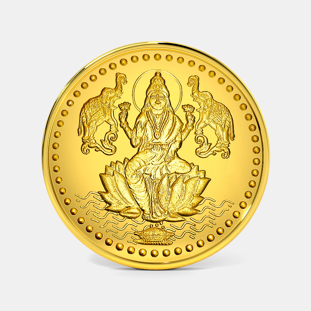 1 gram 24 KT Lakshmi Ji Gold Coin