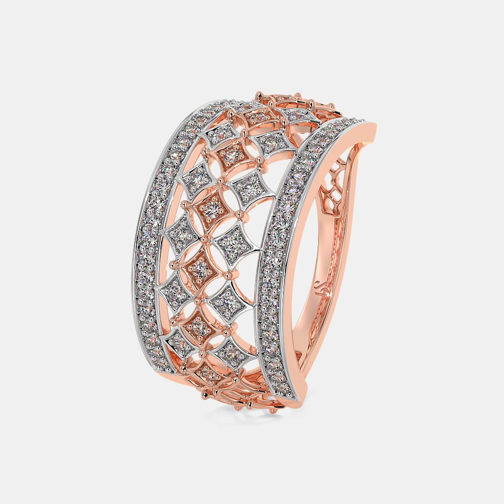 Rose gold and diamond band hotsell