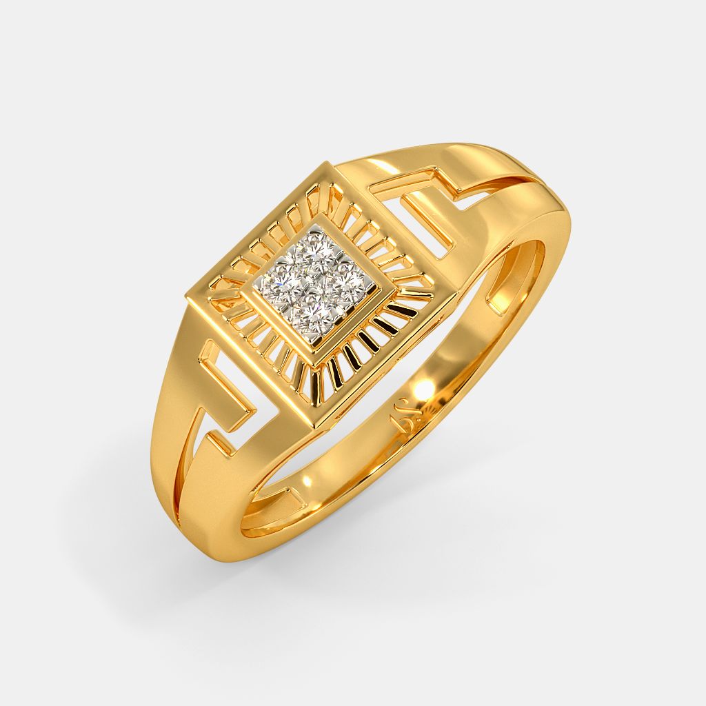 Large Diamond Ring for Men 10K Yellow Gold 1.75ct by Luxurman 406923-vachngandaiphat.com.vn