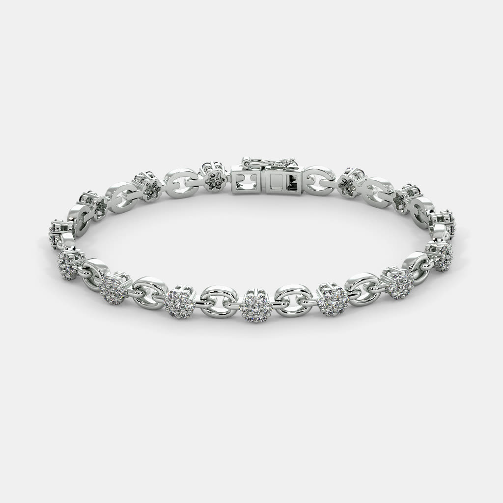 18ct White Gold Diamond Bracelet  Cerrone Jewellers