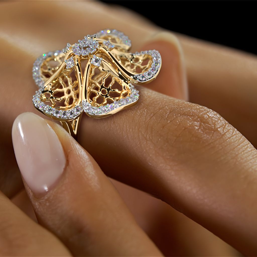 Statement gold ring sales