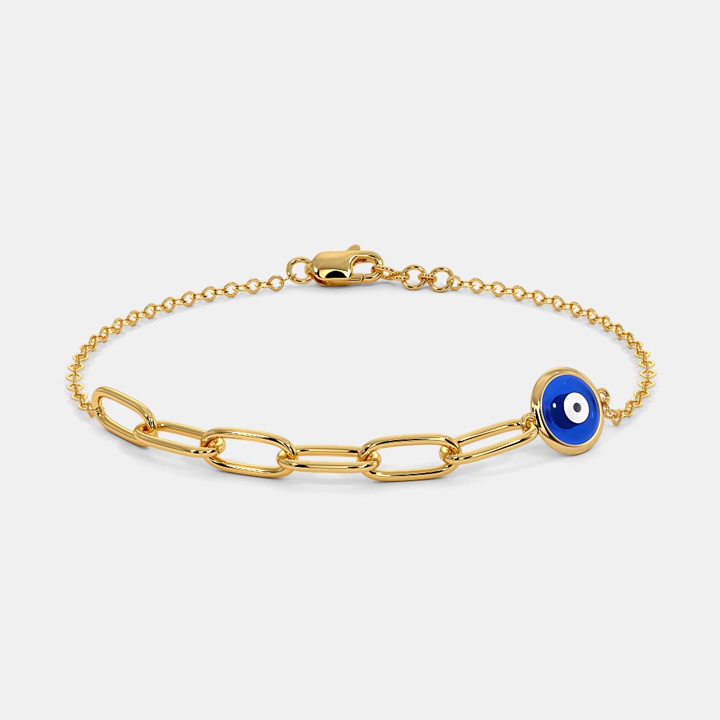 NAZAR | 14k Gold Evil Eye Bracelets Protection Amulet | Blue Evil Eye –  Moonlight at Midnight Holistics