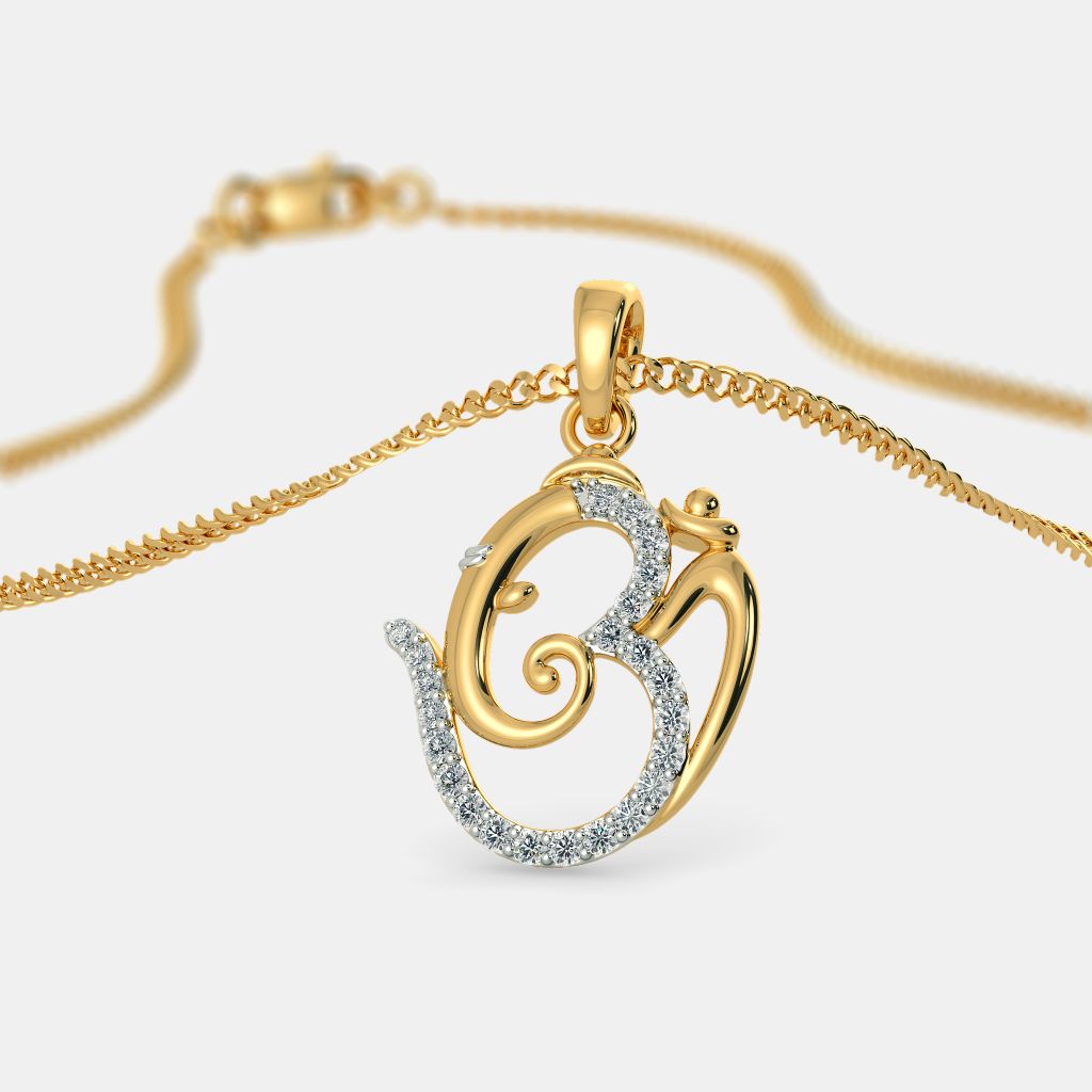 Gold pendant om design price sale