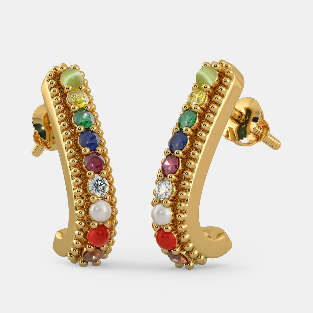 J type earrings hotsell
