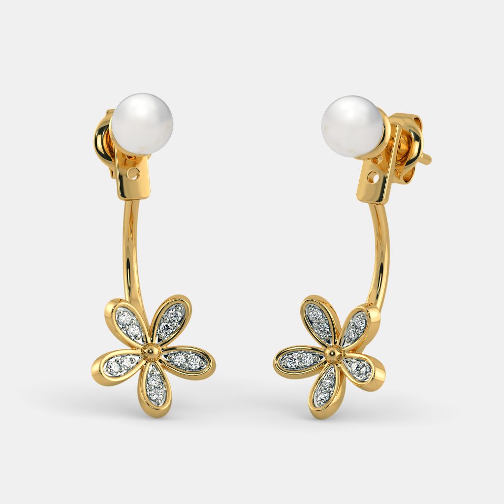 Earrings front and back design clearance