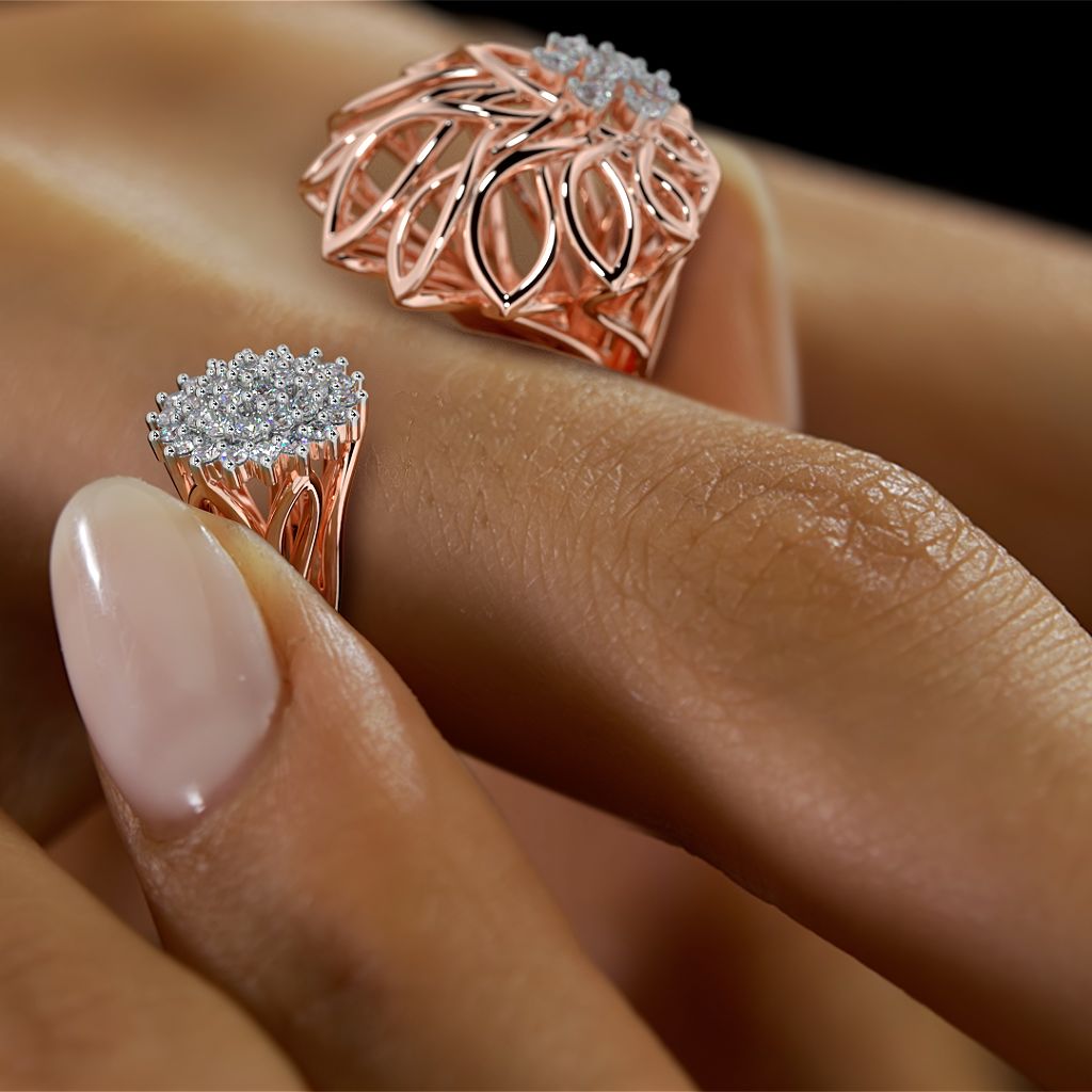 The Elysia Top Open Ring BlueStone