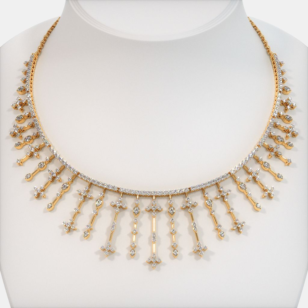 Diamond necklace top bluestone
