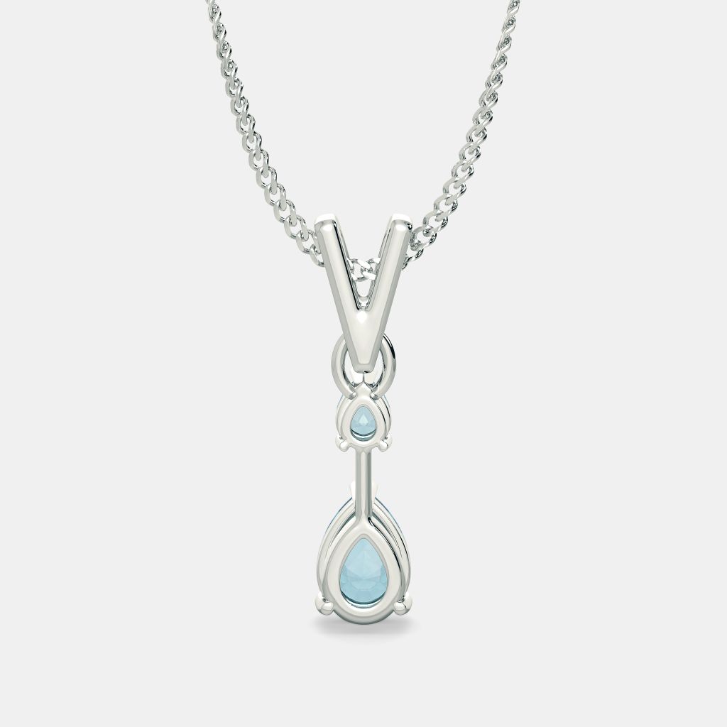 Gemstone Necklace Zales Blue Topaz Necklace The Angel's Teardrops
