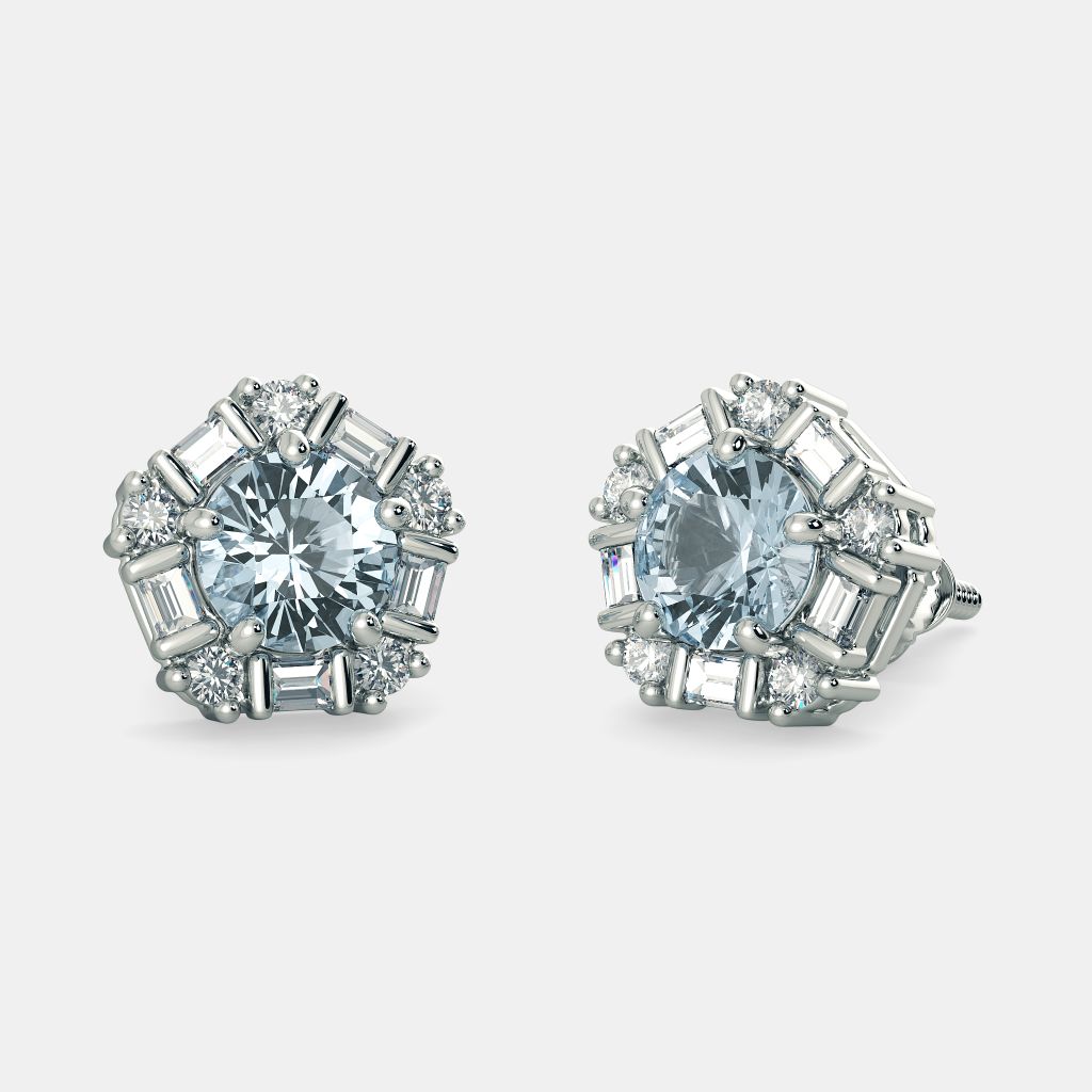 Buy Stylish Gemstone and Diamond Earrings Online  ORRA