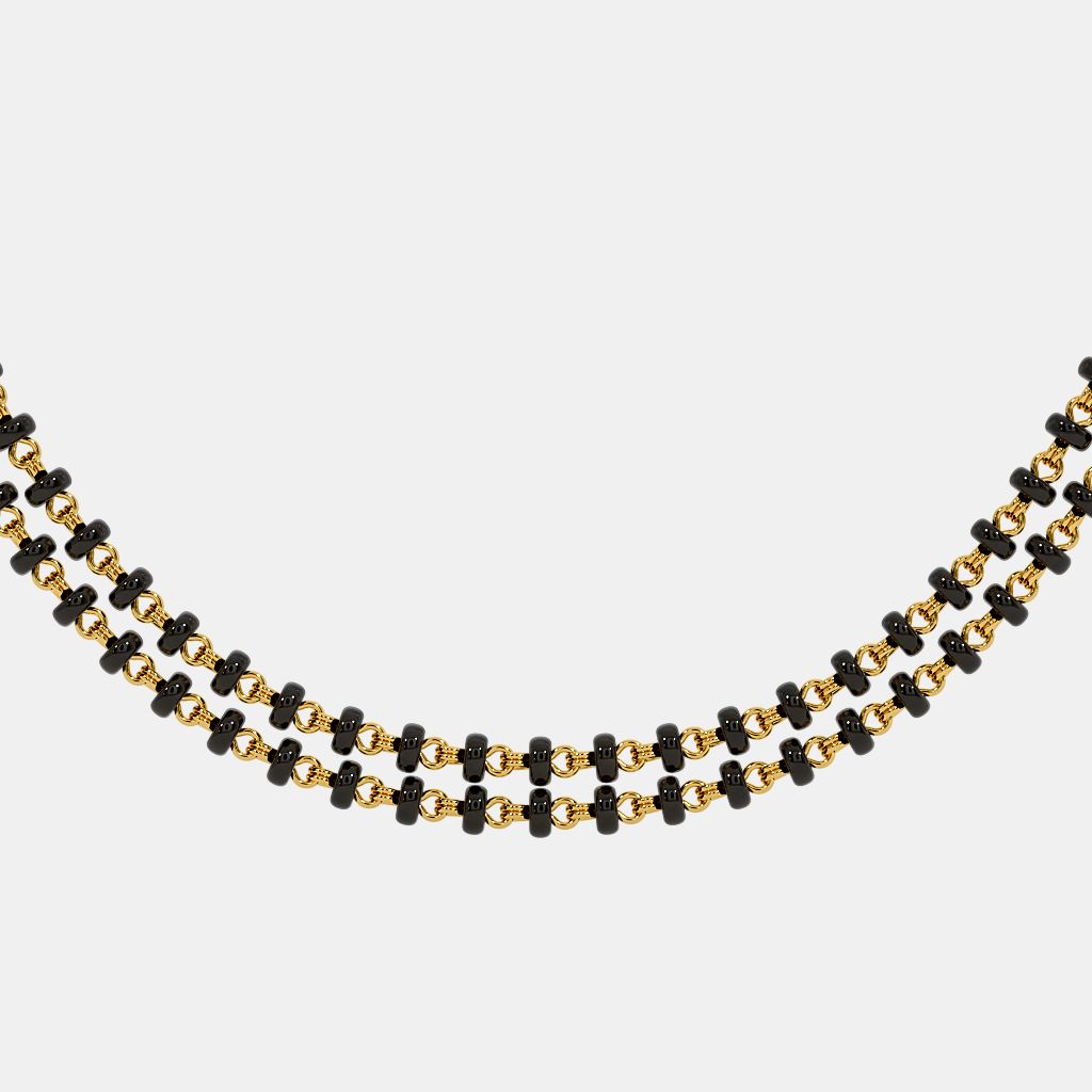 The Microbead Mangalsutra Double Line Full Chain BlueStone
