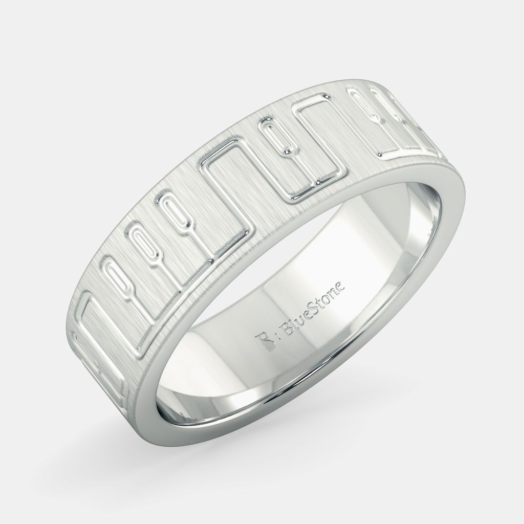 Platinum thumb ring for men top