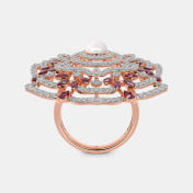 The Crimson Carousel Cocktail Ring - thumb 5