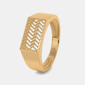 The Diagonally Angled Signet Ring For Him - thumb 1