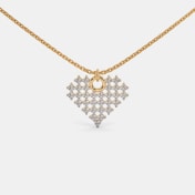 The Pixelated Hearts Pendant Necklace - thumb 4