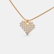 The Pixelated Hearts Pendant Necklace - thumb 1