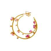 The Rosara Heart Hoop Earrings - thumb 4