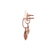 The Love Cascade Dangle Hoop Earrings - thumb 5