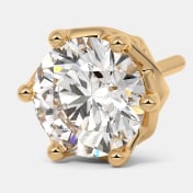 The Melana Solitaire Stud Earrings - thumb 5