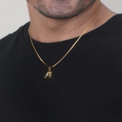 The Aurline A Initial Pendant For Him - thumb 2