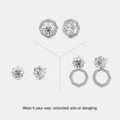 The Eclat Solitaire Stud Earrings - thumb 3