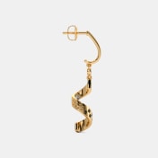 The Chessboard Dangle Hoop Earrings - thumb 6