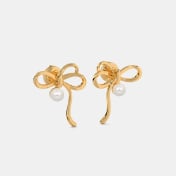 The Tiana Bow Stud Earrings - thumb 6