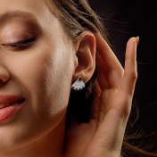 The Cocoa Glimmer Stud Earrings - thumb 2