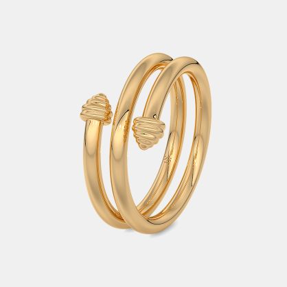 The Azure Gyre Spiral Ring