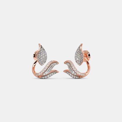 The Sylvan Petals Front Back Earrings