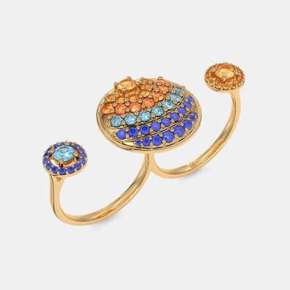 The Whirling Stardust Multi Finger Ring
