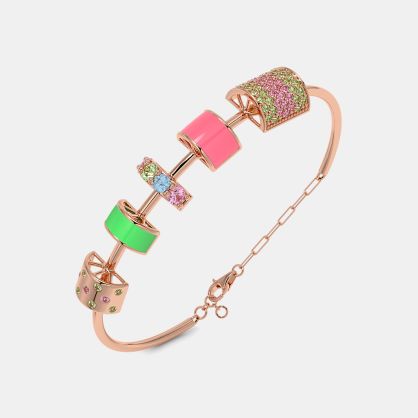 The Cute Candy Twist Oval Bangle