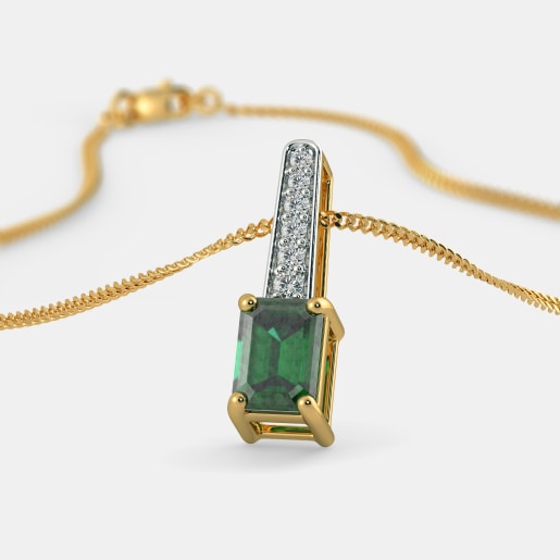 Buy Emerald Cut Pendants Online Bluestone Com India S 1 Online Jewellery Brand