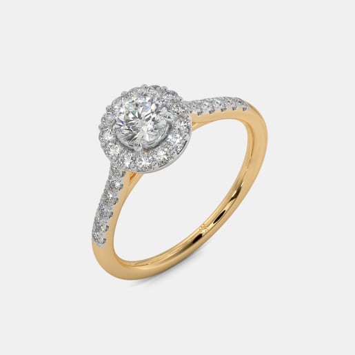 The Adriane Halo Solitaire Ring