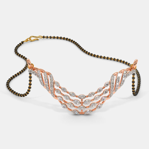 Rose Gold Mangalsutra Buy Rose Gold Mangalsutra Designs Online in