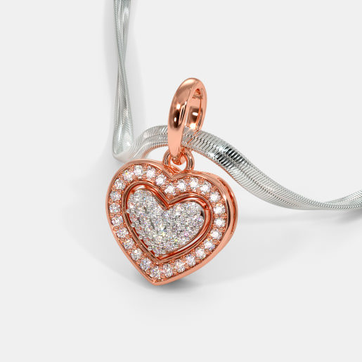 The Dazzling Halo Heart Pendant
