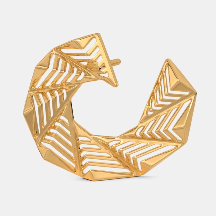 The Experimental Angular Orange Peel Earrings - image 4