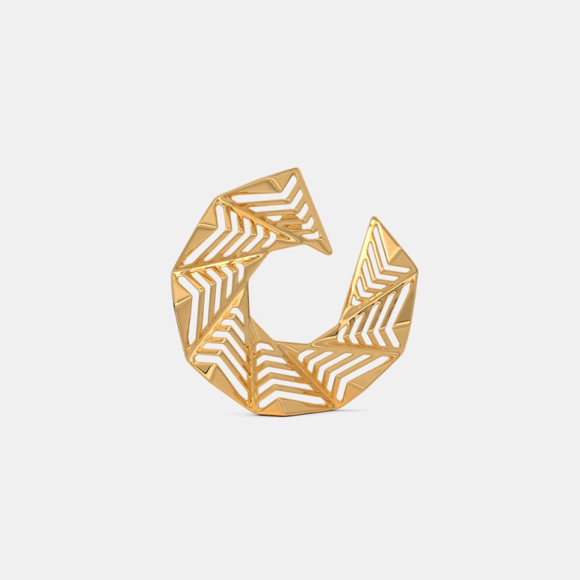 The Experimental Angular Orange Peel Earrings - image 6