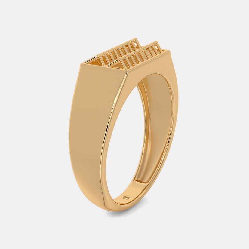 The Diagonally Angled Signet Ring For Him - image 7