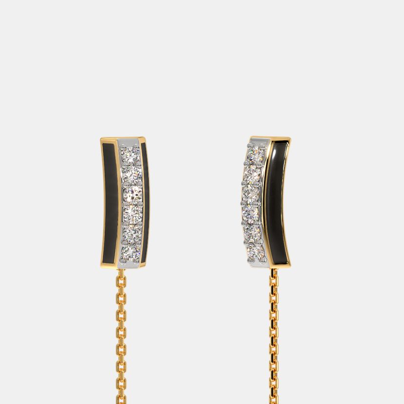 The Noir Bling Sui Dhaga Earrings - image 4
