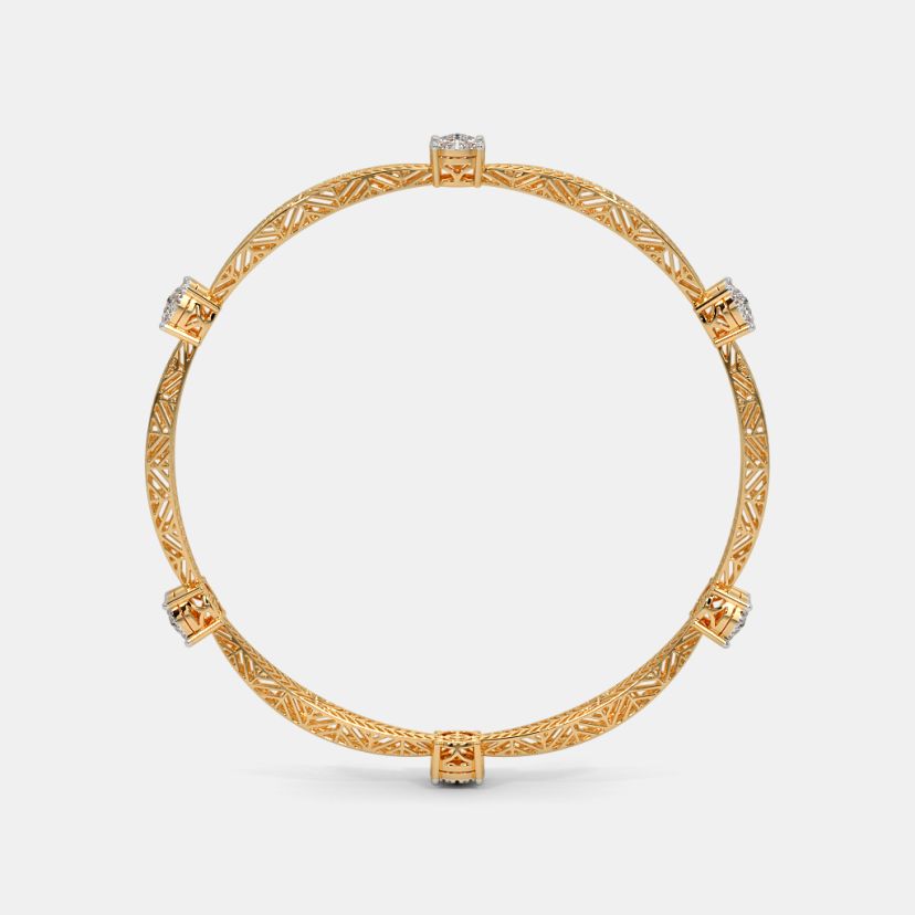The Glimmering Round Bangle - Side View