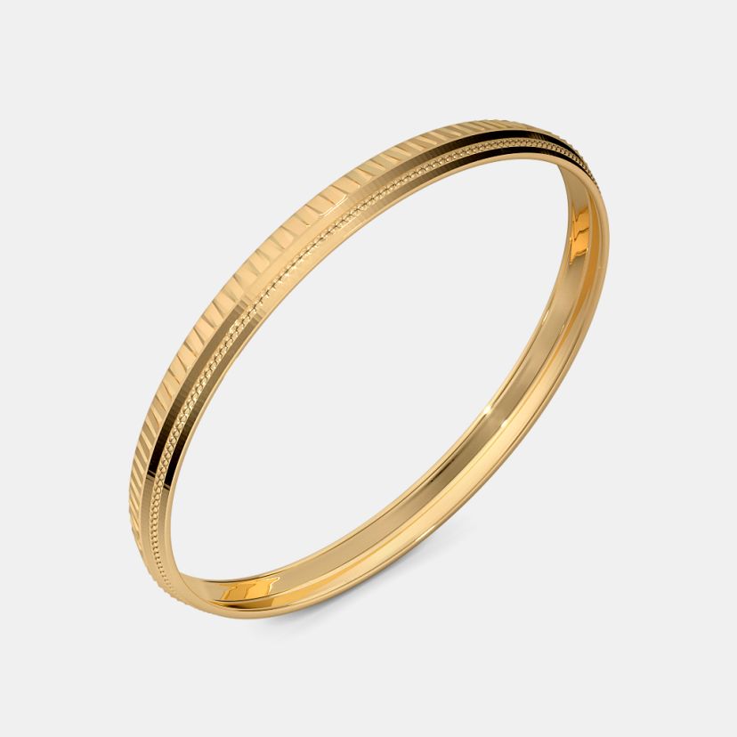Buy Men s Gold Bangles Designs Online BlueStone India s 1 Online Jewellery Brand