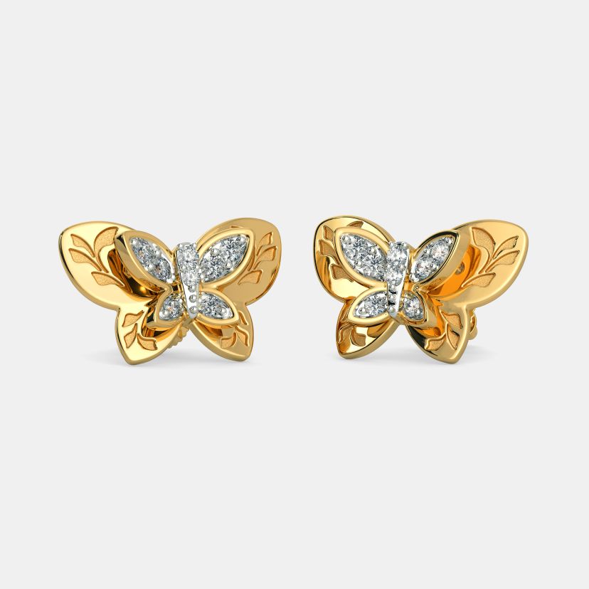 Buy ToniQ Stylish GoldPlated Butterfly Stud Earing For Women Online At  Best Price  Tata CLiQ