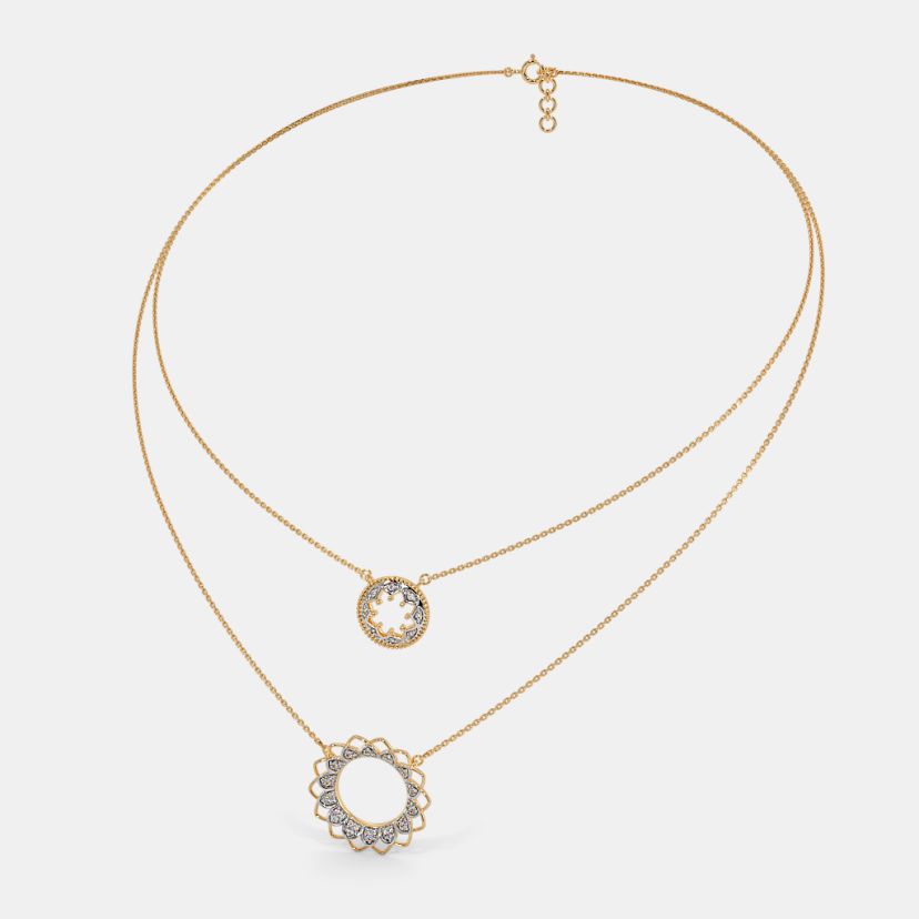 The Circle Around Petal Necklace - Angle View 1