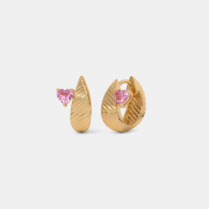 The Heartlet Huggie Earrings - image 1
