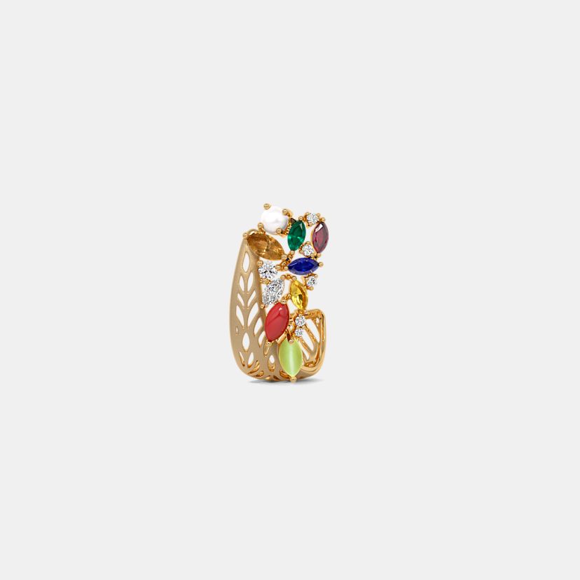 The Navani J Hoop Navaratna Earrings - image 6