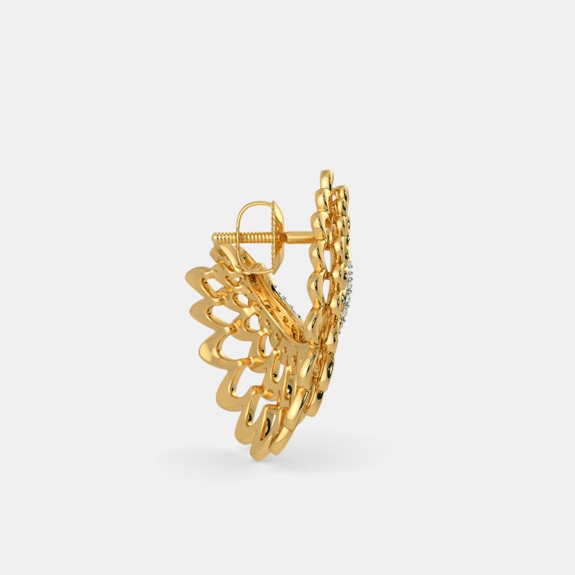 The Kalapi Feather Orange Peel Earrings - image 6