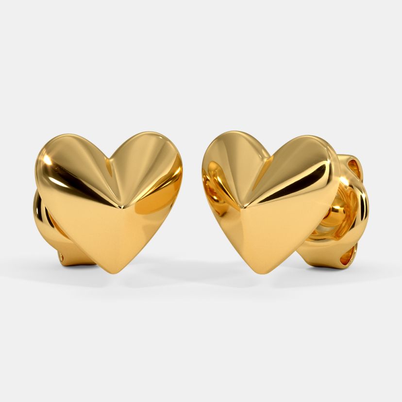 The Facet Heart Kids Stud Earrings - image 1